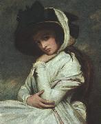 George Romney Lady Hamilton in a Straw Hat oil on canvas